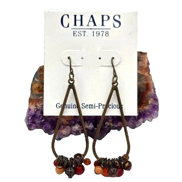 Araña de Cornalina Piedra Pendientes de Moda