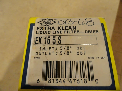 Alco Controls EK 165 S liquid line filter drier 5/8" sweat