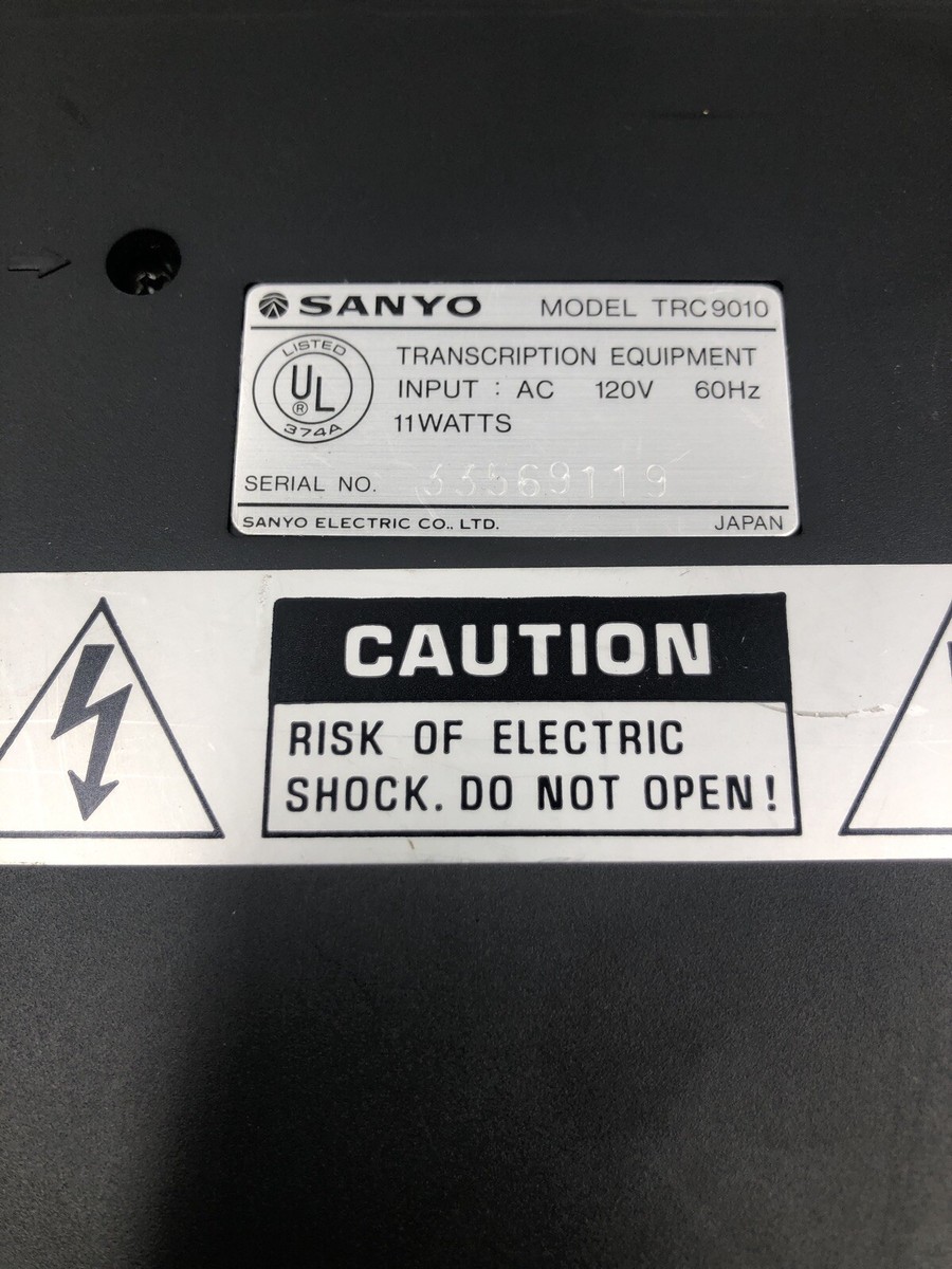 MACHINE A TRANSCRIRE SANYIO TRC 9010 MEMO SCRIBER PERIPHERIQUE LECTURE CASSETTE | eBay