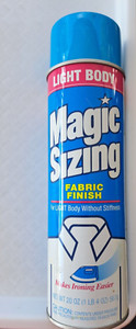 Magic Sizing Light Body Fabric Finish Spray 20oz Aerosol Starch Approx 98% Full