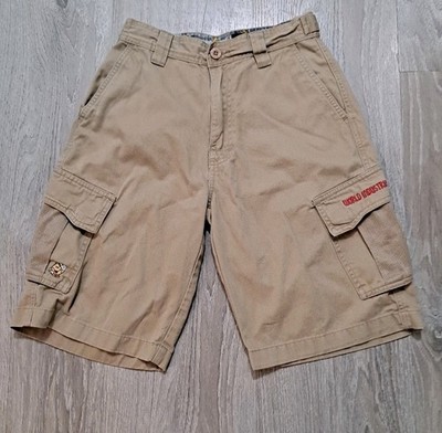 Vintage Y2K World Industries Flame Boy Cargo Shorts Kids Size 10 Skate 2000s