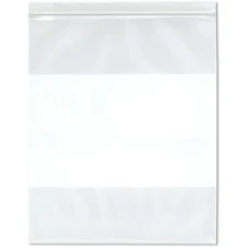 Plymor 5" x 7", 6 Mil Industrial Duty White-Block Zipper Reclosable Plastic Bags