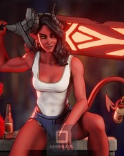 Malevola Dispatch | Garage Kit DIY Figure Statue PAINTED 3D Model