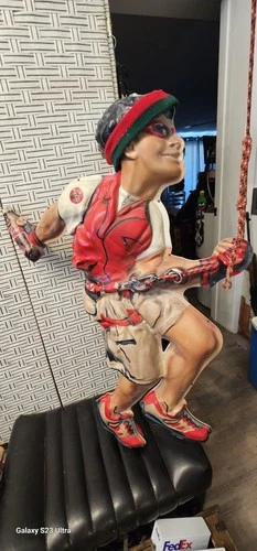 Vintage Coca-Cola  Plastic Mountain Rock Climber Advertising Sign Both Sides