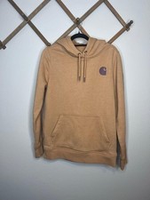 Carhartt Relaxed Fit Earthy Tan Brown Pullover Hoodie Sweatshirt Size S