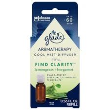 Glade Aromatherapy Cool Mist Oil Diffuser Refill, Find Clarity, Lemongrass +