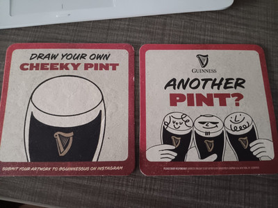 SUPER SELTEN: Bierdeckel Guinness Brewery USA