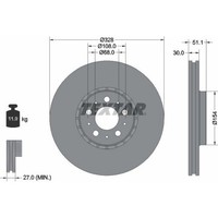 2X Textar 92284105 Bremsscheibe FüR Volvo XC90 XC90 VAN 275