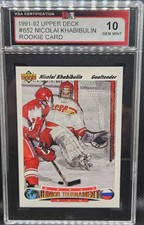 91-92 Upper Deck Nicolai Khabibulin Rookie 🚨🚨🚨 KSA 10 Gem Mint 