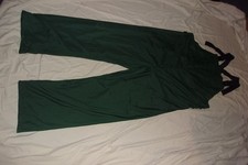 Vtg Wall's Water Pruf Beathable X L Regular Overall Bibs Lined Green 100 Nylon