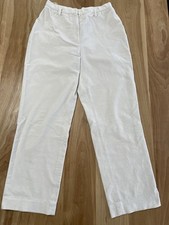 Lauren Ralph Lauren Vtg Ivory Velvet Wide Leg Pants Trousers Sz 8