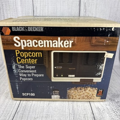 Black & Decker Spacemaker Popcorn Center SCP100 New Open Box Vtg 1987 - Rare
