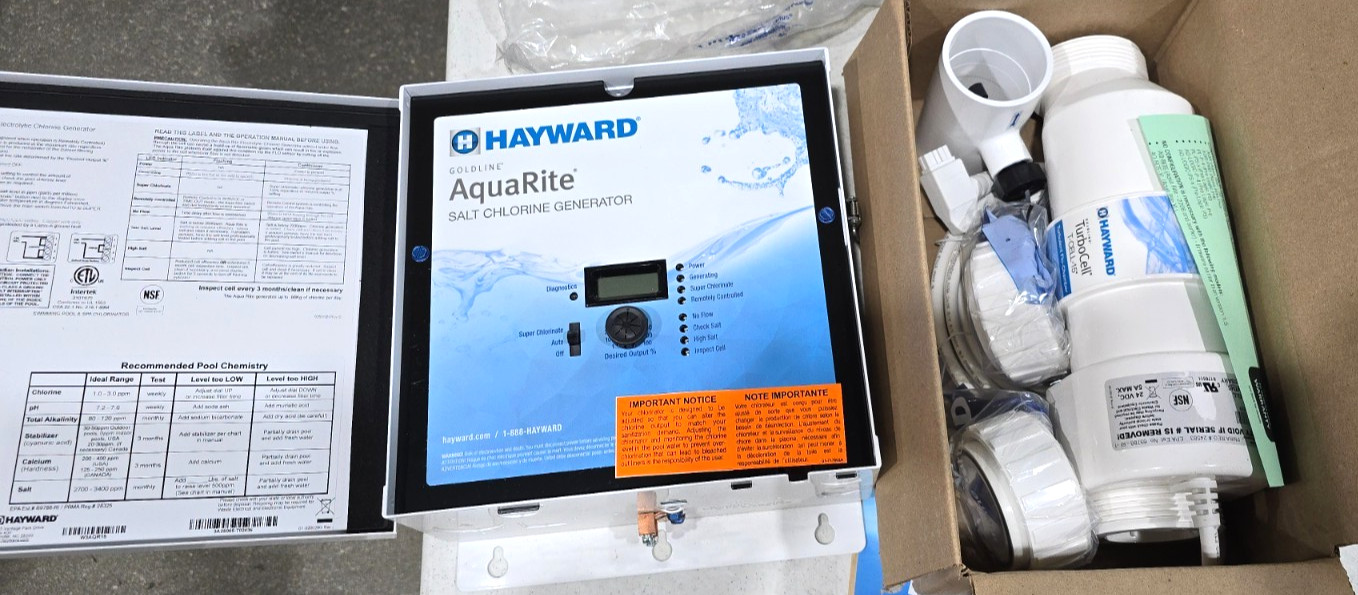 Hayward W3AQR15 AquaRite Electronic Salt Chlorination System 40K In-Ground Pools
