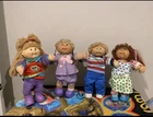 Cabbage Patch Kids Vintage Lot of 4 Signed Dolls 16in Blonde Brown Blue Eyes