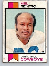1973 Topps #185 Mel Renfro (HOF) Dallas Cowboys Free Shipping!