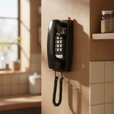 Vintage Retro Wall Phone - Hearing Aid Compatible with Visible Ringing Indicator
