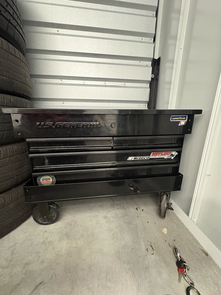 4 Drawer Rolling Tool Cart Storage Organizer Tool Box Chest Technicians Cart New - Image 2 of 3