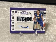 2019 Panini Contenders Draft Tremont Waters #126 RC College Ticket Auto LSU