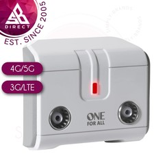 Image of One For All 2 Way TV Signal Booster/Splitter with 5G Filter│Plug and play│InUK