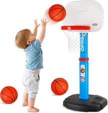 Toddler Basketball Hoop Indoor Outdoor for Kids 1-3, Height Adjustable Kids