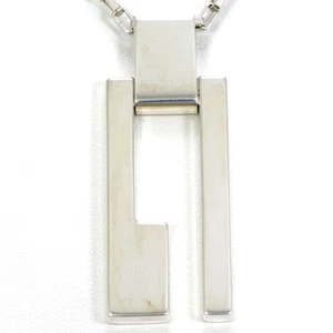 Bijoux GUCCI Glogo Collier Argent Environ 18,0g Environ 49cm Livraison Gratuite Occasion