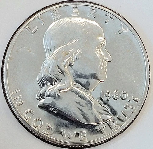 Beautiful 1960 Full Bell Lines Proof Silver Franklin Half Dollar