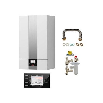 WOLF Gas-Brennwert-Therme CGB-2-20, 20 kW, mit BM2 Regelung, Aufputzinstallation