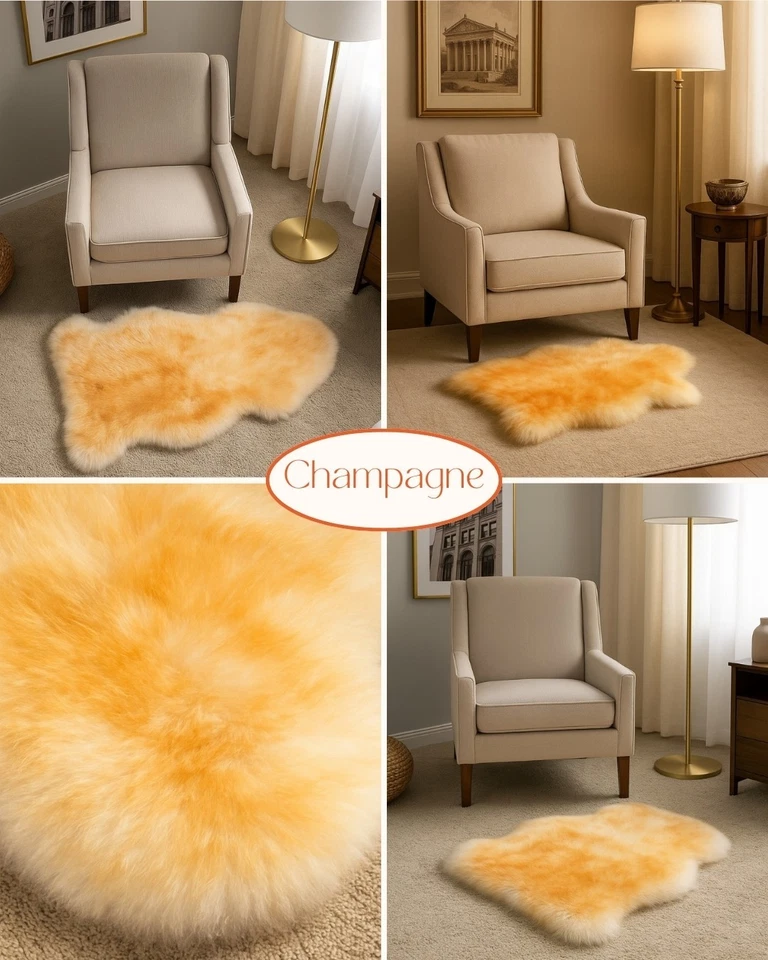 Alfombra islandesa real de piel de oveja suave de piel de lana natural decoración navideña Foto 4 de 4