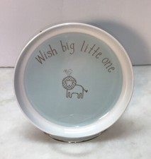 Pottery Barn Kids Blue Childs 7  Melamine Plastic Plate Rubber Ring Bottom