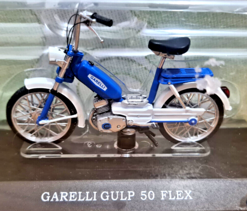 Garelli Gulp 50 Flex Ciclomotore 50cc Blu  - Scala 1:18 Die Cast - Leoni - Nuova - Foto 1 di 4