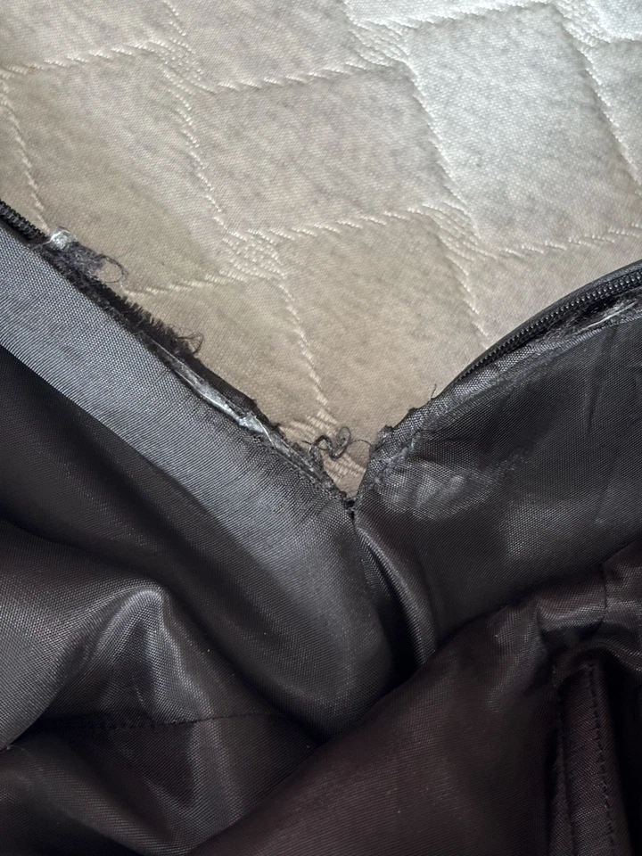 Vintage ABS Evening Allen Schwartz Women 14 Black Old Money Gown Y2K Corset 90s - Image 4 of 4