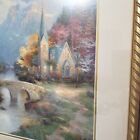 Thomas Kinkade "Mountain Chapel" Framed/Matted Special Library Edition 30” X 27”