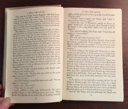 A Bell For Adano 1945 Hardcover John Henry BookGnu - Picture 10 of 12