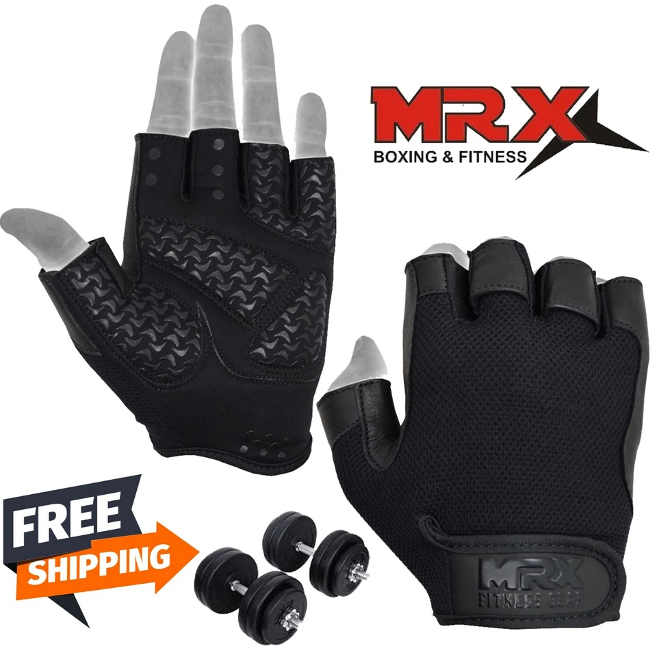 US Men/Women Gym Gloves Workout Weight Lifting Bodybuilding Exercise Cycling MRX - Image 4 of 4