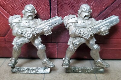 Warhammer 40K 2x Adeptus Arbites Enforcers with Shotguns Necromunda Metal