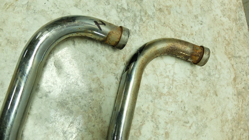 82 Honda CB 900 C CB900 Custom outer right left muffler pipe exhaust headers - Image 3 of 4