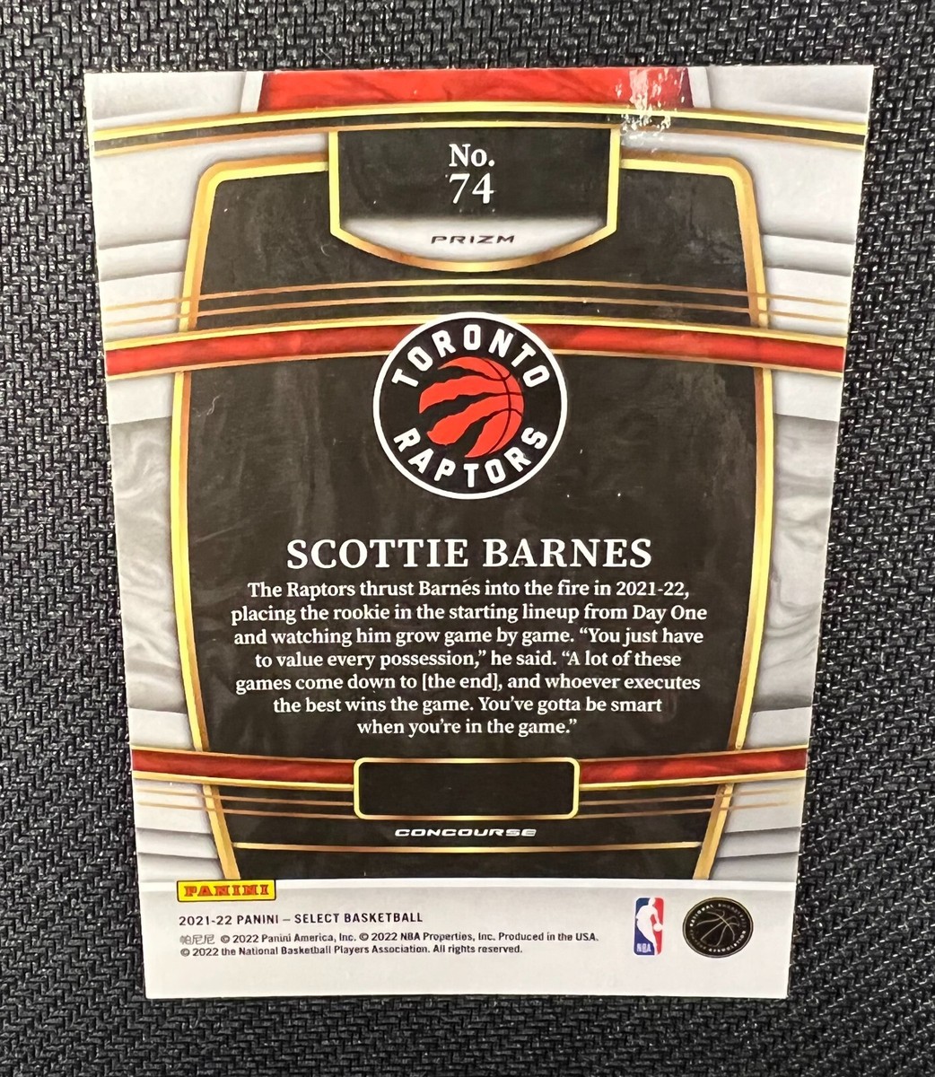 2021-22 Panini Select Scottie Barnes Rookie Orange Flash 2021-22 Panini Select Scottie Barnes Rookie Orange Flash