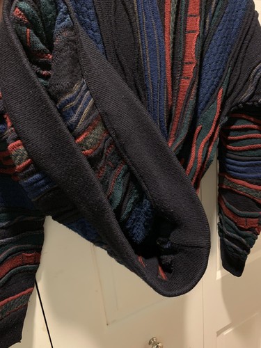 Vintage TOORALLIE Australia Multicolor Pure WOOL 3D Knit SWEATER COOGI STYLE 90s - Picture 18 of 24
