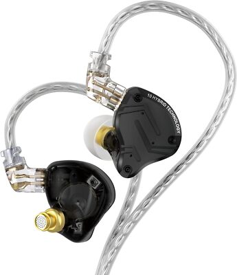 KZ ZS10 PRO X In-Ear-Kopfhörer 4BA + 1DD Hybrid-Treiber HiFi Schwarz