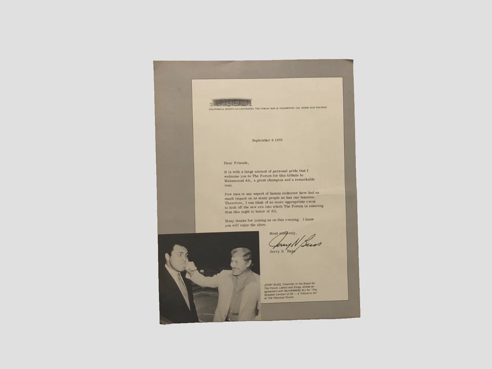 Muhammad Ali Tribute Greatest Concert Jerry H. Buss Lakers Vintage Program 1979 - Image 2 of 3