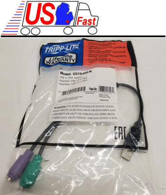 ACTIVE Mouse Keyboard PS2 6pin Mini DIN Female Jack~USB A Male Plug port Adapter