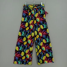 NWT Tabitha Brown Target Pants XS Palazzo Floral Wide Leg Pockets Linen Blend