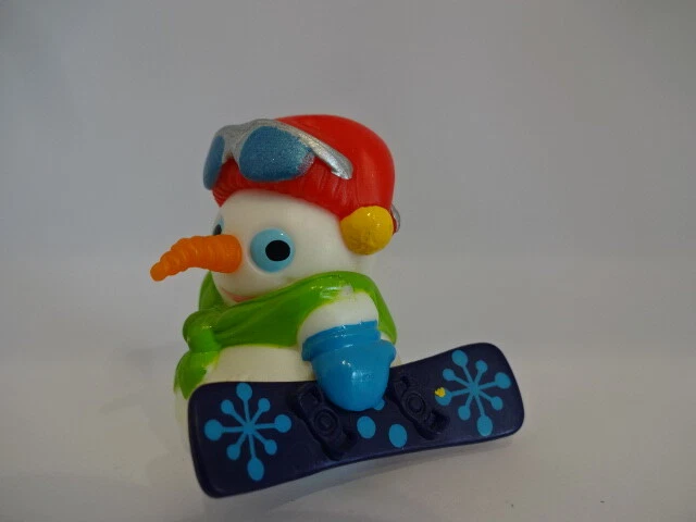 Weihnachts Figur / Schneemann / mit Snowboard / Hutvariante 1 ( Kopf drehbasr ) - Bild 1 von 1