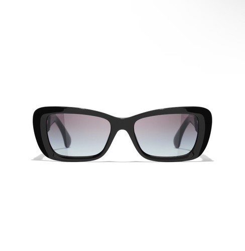 CHANEL 5435 Women's Rectangle Sunglasses - Black/Gold (5435 C622/S6) - Picture 1 of 5