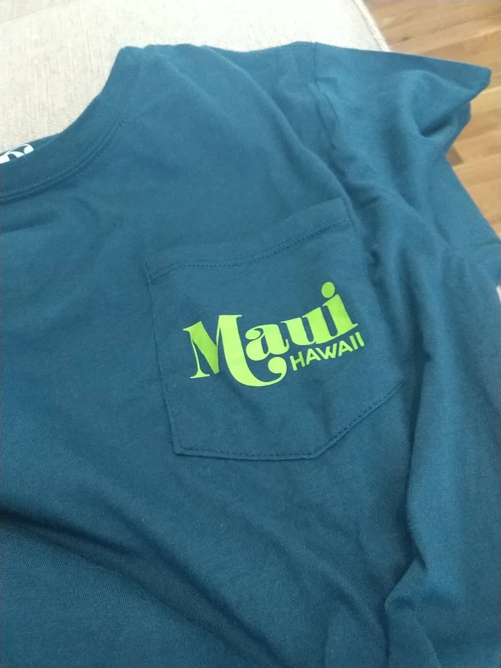 Woman's Maui Hawaii Aloha Graphic T-Shirt, Size XS Front Pocket  - Image 3 of 4