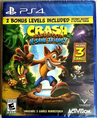 nikotin officiel læsning Crash Bandicoot N Sane Trilogy PS4 NEW! 3 GAMES! 1 + 2 AND WARPED! FAMILY  47875880801 | eBay