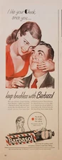 1947 Barbasol beard softner Vintage ad I like your cheek ince you