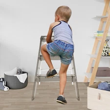 Folding Step Stool, Step Stools for Adults, 3 Step Ladder Folding Step Stool