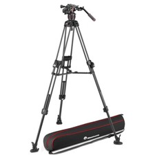 Image of Manfrotto 608 Nitrotech Fluid Head with 645 FAST Twin Carbon Fiber Tripod System