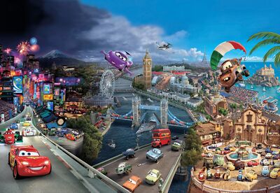 Fototapete SUNNY DECOR, CARS WORLD, 8 Teile, BxH 368 x 254  cm